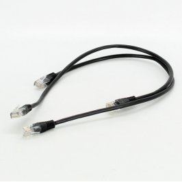 2 x UTP kabel RJ45 černý délka 50 cm