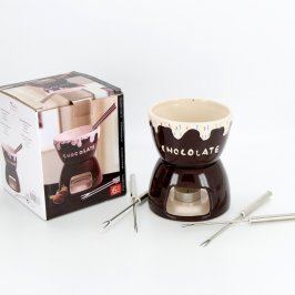 Sada na čokoládové fondue na čajovou svíčku