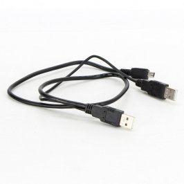 Datový kabel 2x USB/ miniUSB